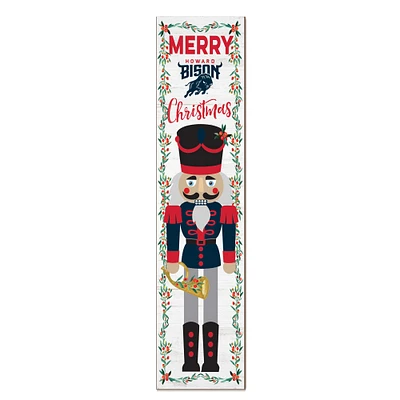 Howard Bison 11" x 46" Nutcracker Holiday Leaner Sign