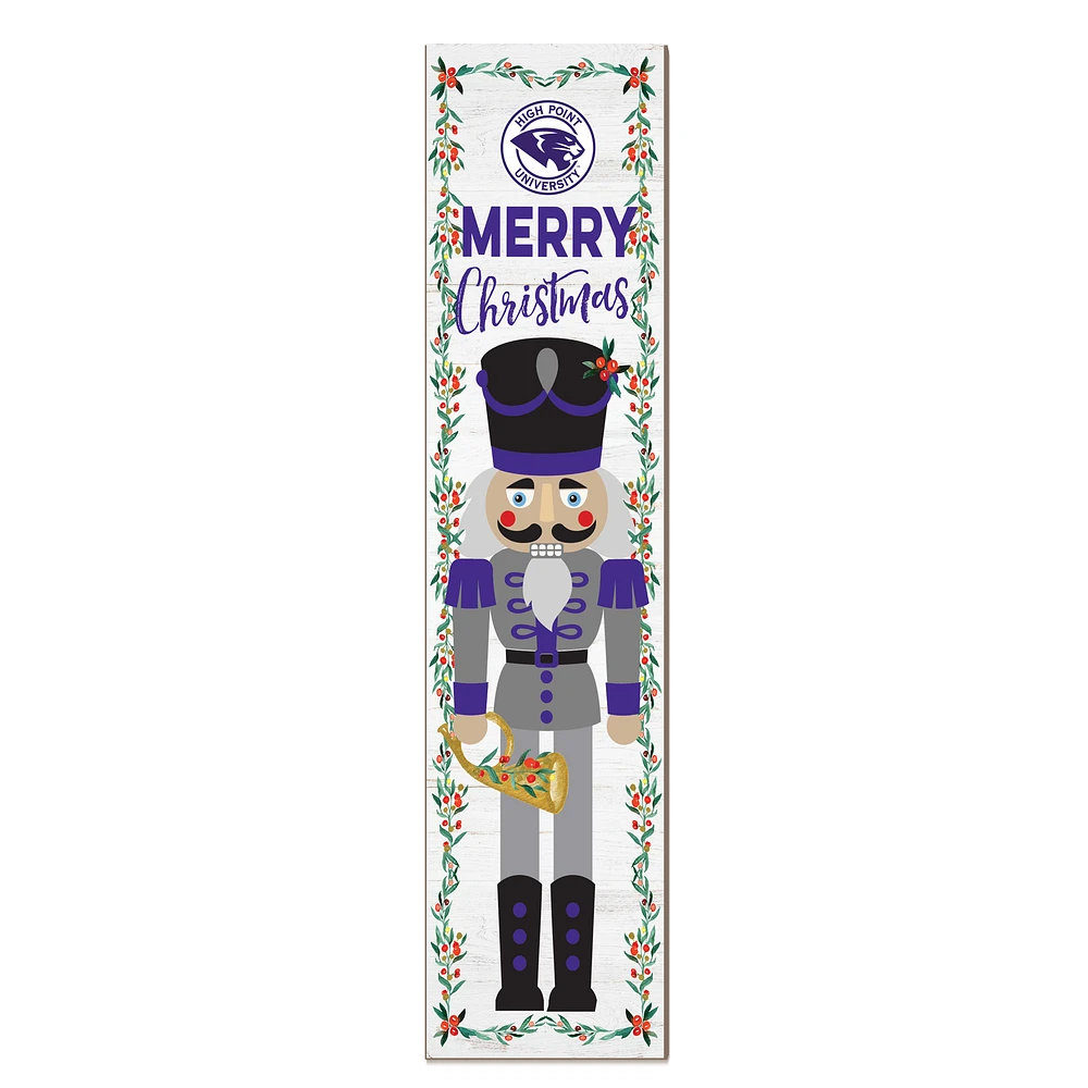 High Point Panthers 11" x 46" Nutcracker Holiday Leaner Sign