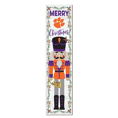 Clemson Tigers 11" x 46" Nutcracker Holiday Leaner Sign