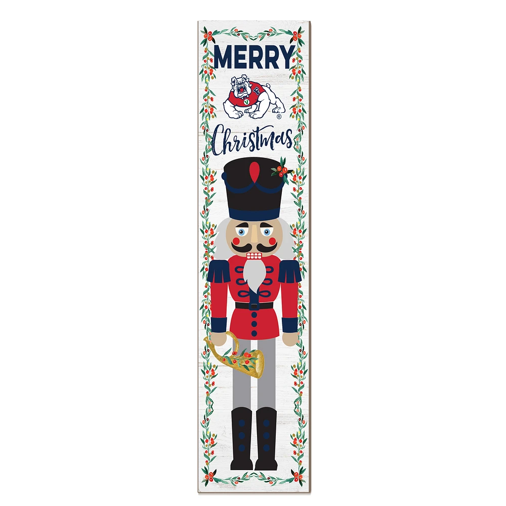 Fresno State Bulldogs 11" x 46" Nutcracker Holiday Leaner Sign