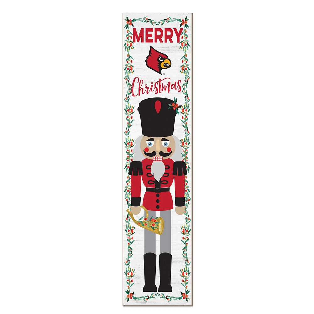 Louisville Cardinals 11" x 46" Nutcracker Holiday Leaner Sign