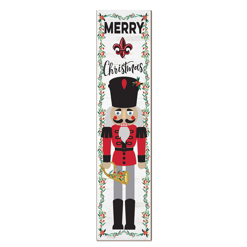 Louisiana Ragin' Cajuns 11" x 46" Nutcracker Holiday Leaner Sign