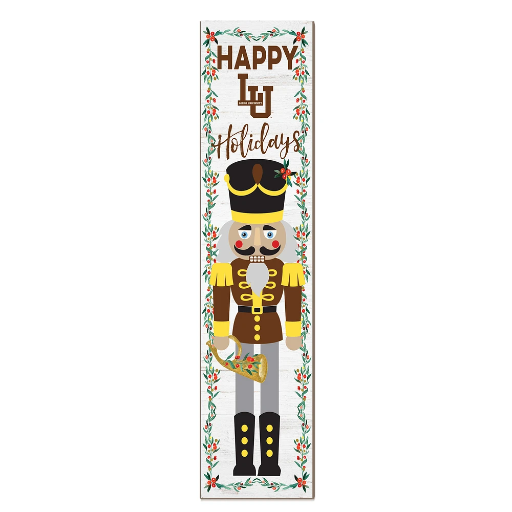 Lehigh Mountain Hawks 11" x 46" Nutcracker Holiday Leaner Sign