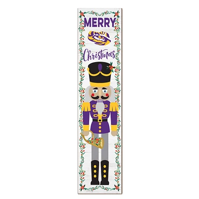 LSU Tigers 11" x 46" Nutcracker Holiday Leaner Sign