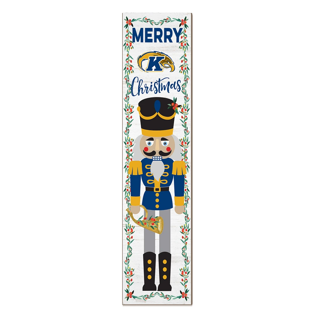 Kent State Golden Flashes 11" x 46" Nutcracker Holiday Leaner Sign