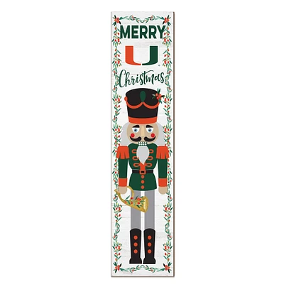 Miami Hurricanes 11" x 46" Nutcracker Holiday Leaner Sign