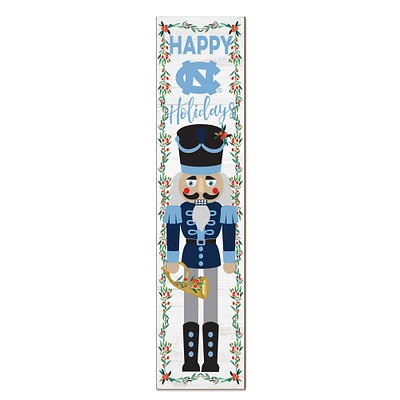 North Carolina Tar Heels 11" x 46" Nutcracker Holiday Leaner Sign