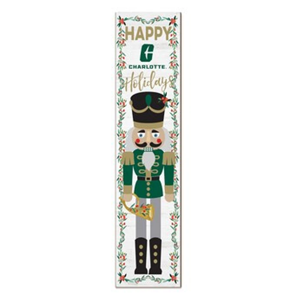 Charlotte 49ers 11" x 46" Nutcracker Holiday Leaner Sign
