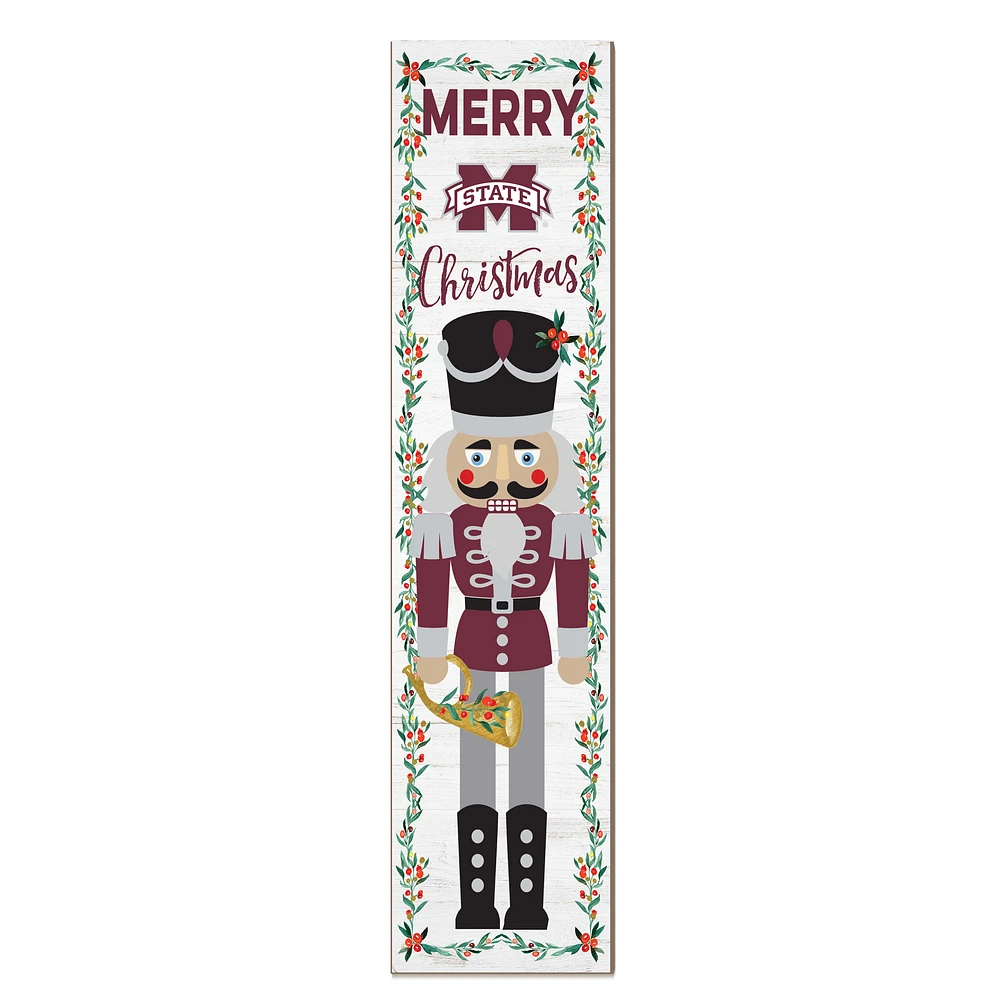 Mississippi State Bulldogs 11" x 46" Nutcracker Holiday Leaner Sign