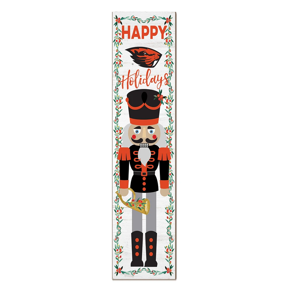 Oregon State Beavers 11" x 46" Nutcracker Holiday Leaner Sign