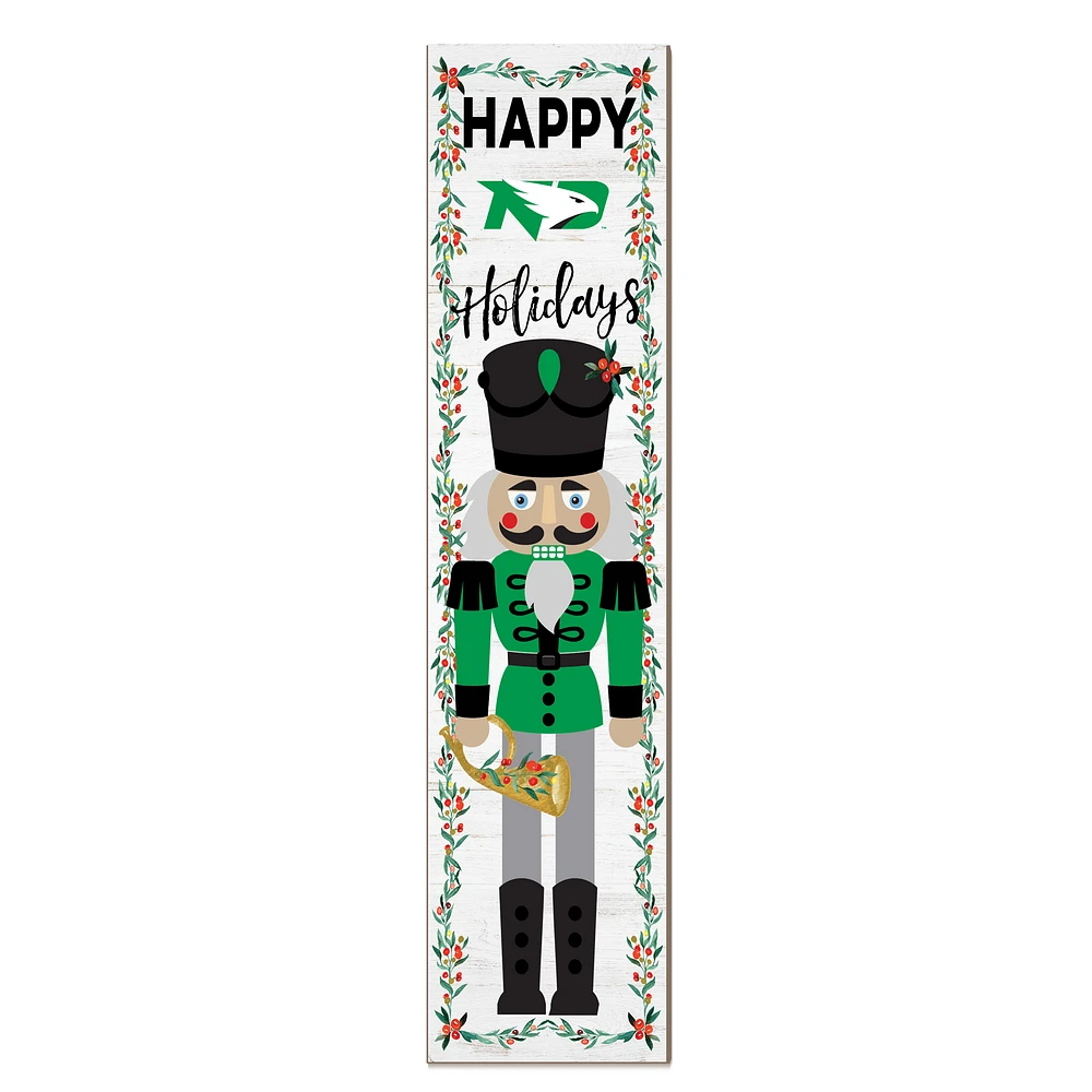 North Dakota 11" x 46" Nutcracker Holiday Leaner Sign