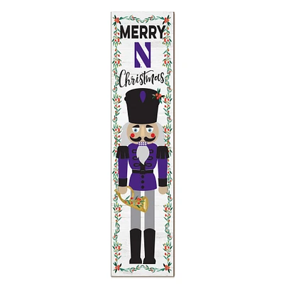 Northwestern Wildcats 11" x 46" Nutcracker Holiday Leaner Sign