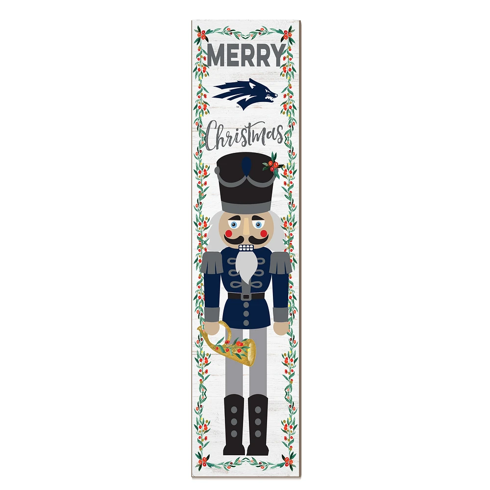 Nevada Wolf Pack 11" x 46" Nutcracker Holiday Leaner Sign