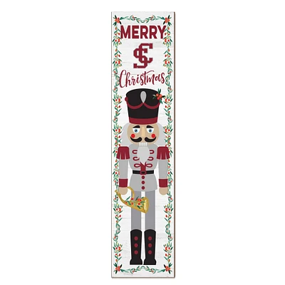 Santa Clara Broncos 11" x 46" Nutcracker Holiday Leaner Sign