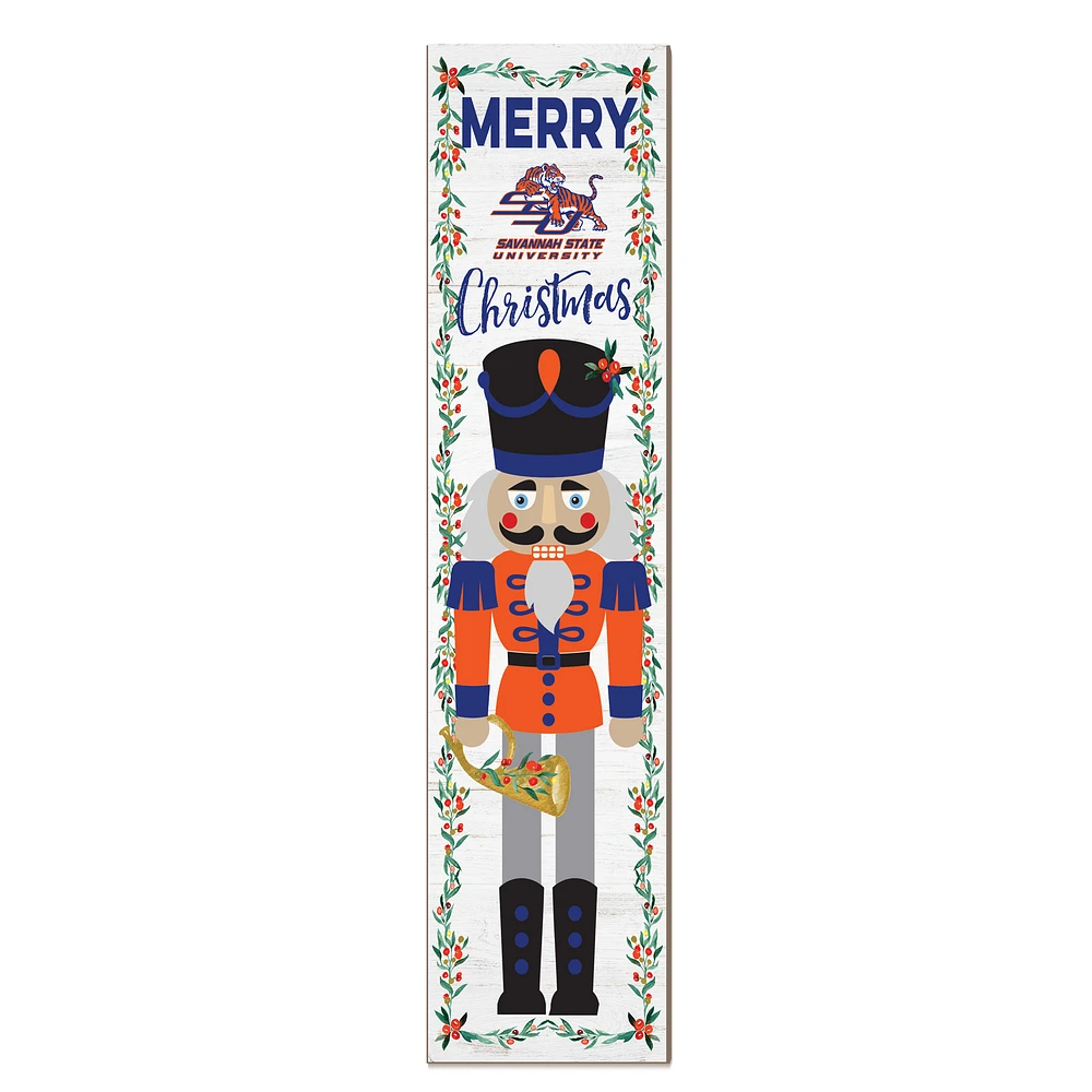 Savannah State Tigers 11" x 46" Nutcracker Holiday Leaner Sign