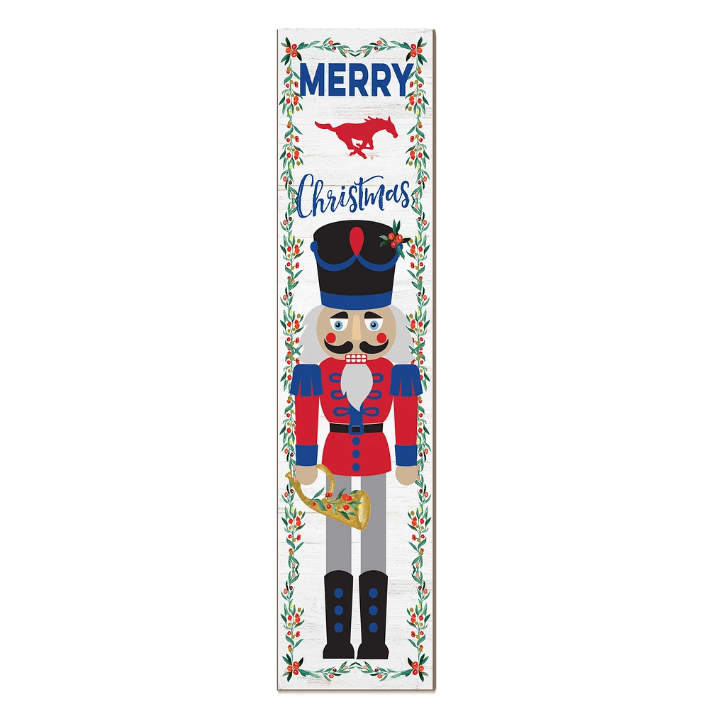 SMU Mustangs 11" x 46" Nutcracker Holiday Leaner Sign