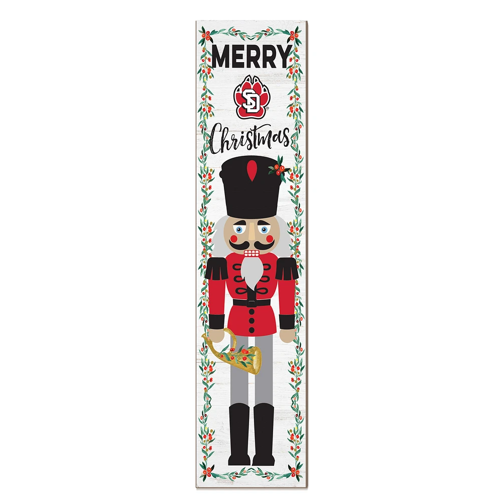 South Dakota Coyotes 11" x 46" Nutcracker Holiday Leaner Sign