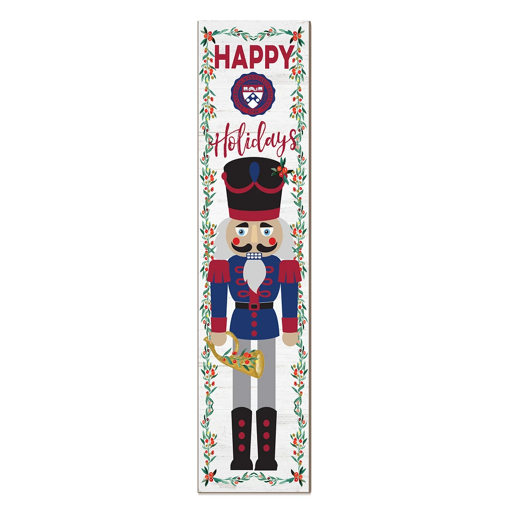 Pennsylvania Quakers 11" x 46" Nutcracker Holiday Leaner Sign