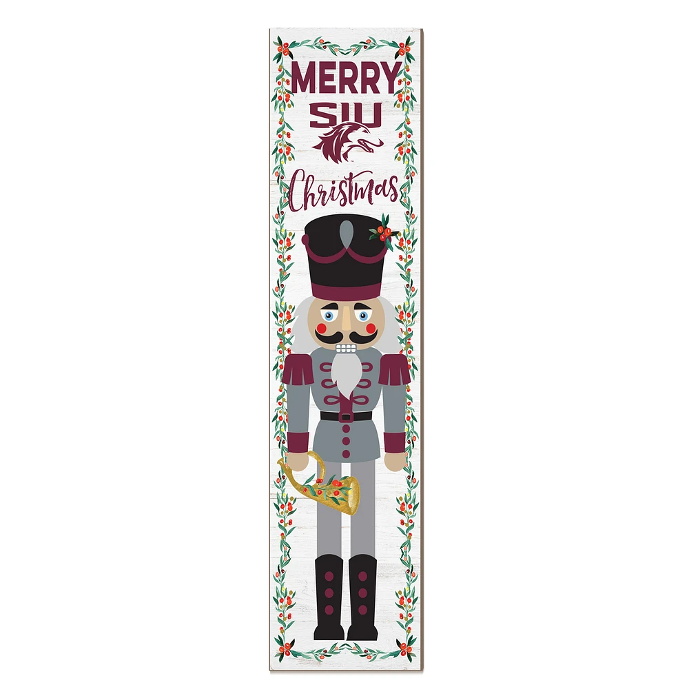 Southern Illinois Salukis 11" x 46" Nutcracker Holiday Leaner Sign