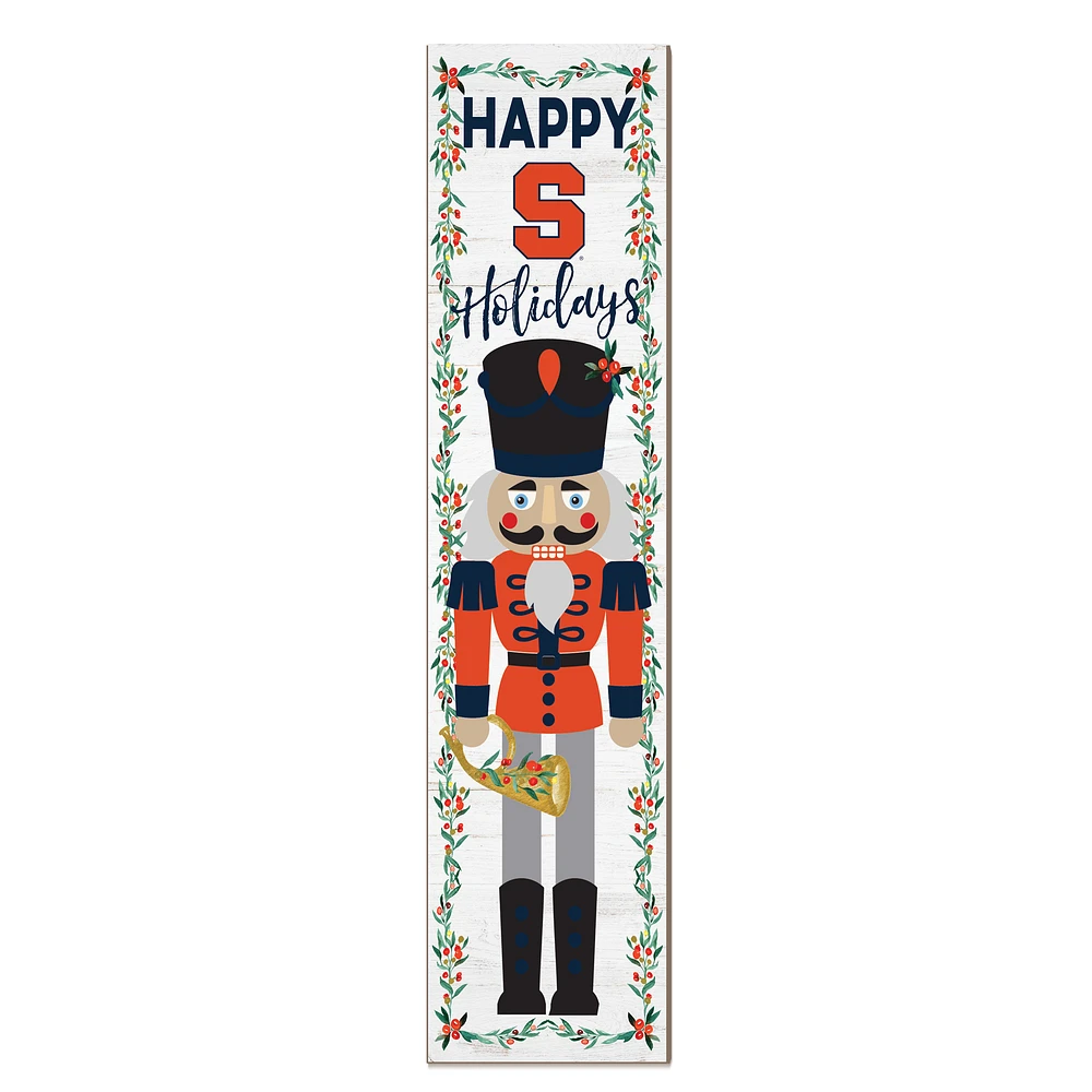 Syracuse Orange 11" x 46" Nutcracker Holiday Leaner Sign