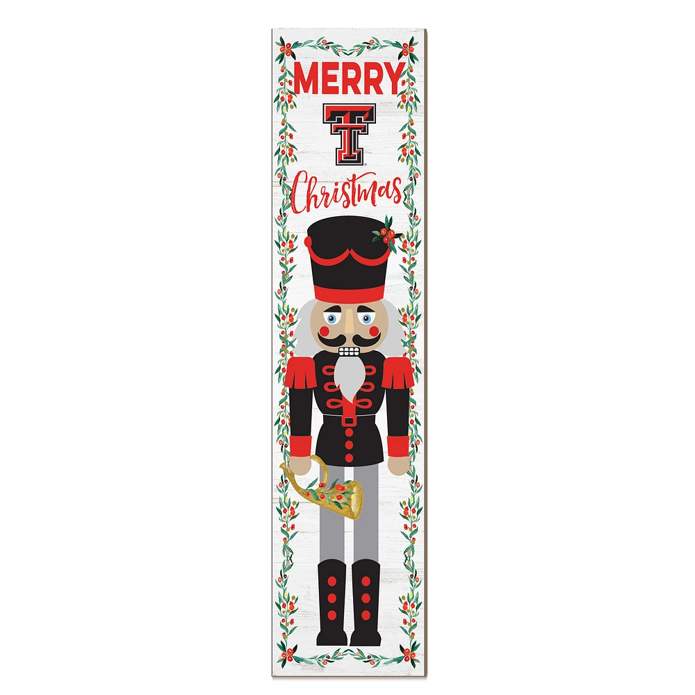 Texas Tech Red Raiders 11" x 46" Nutcracker Holiday Leaner Sign