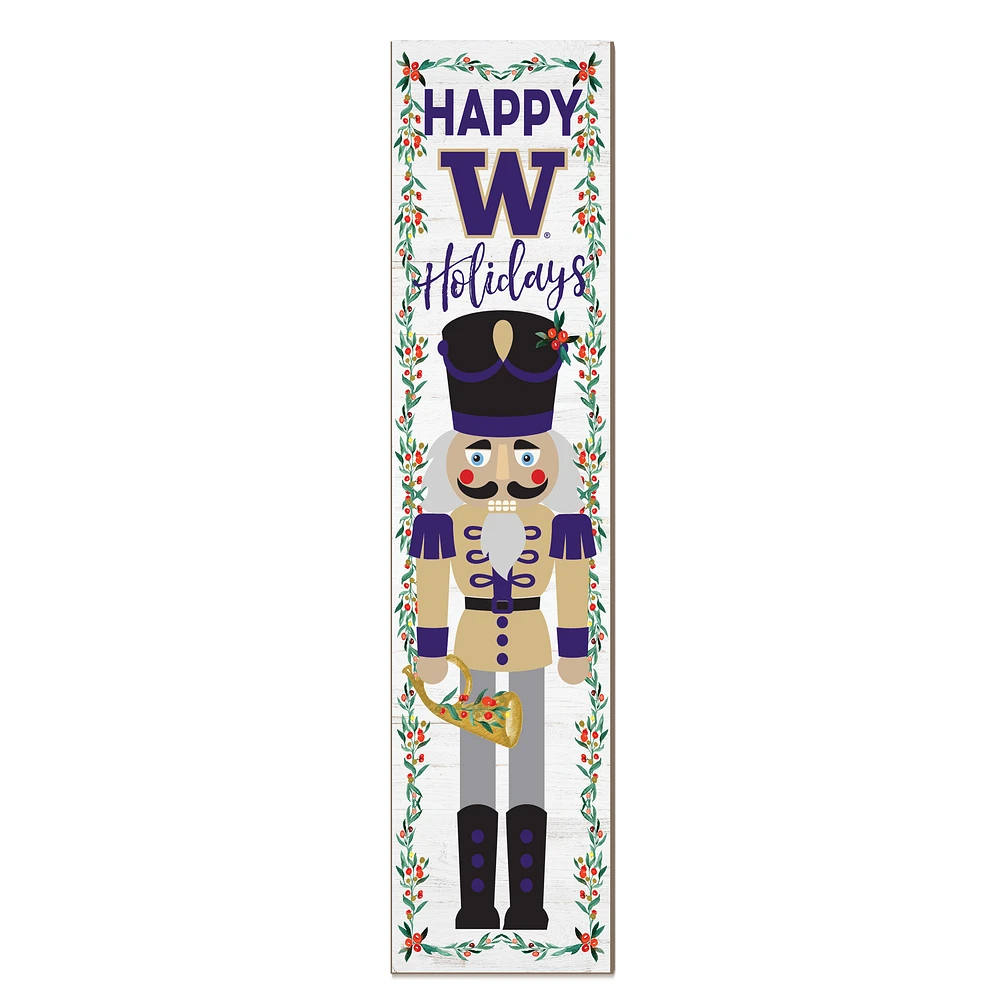 Washington Huskies 11" x 46" Nutcracker Holiday Leaner Sign