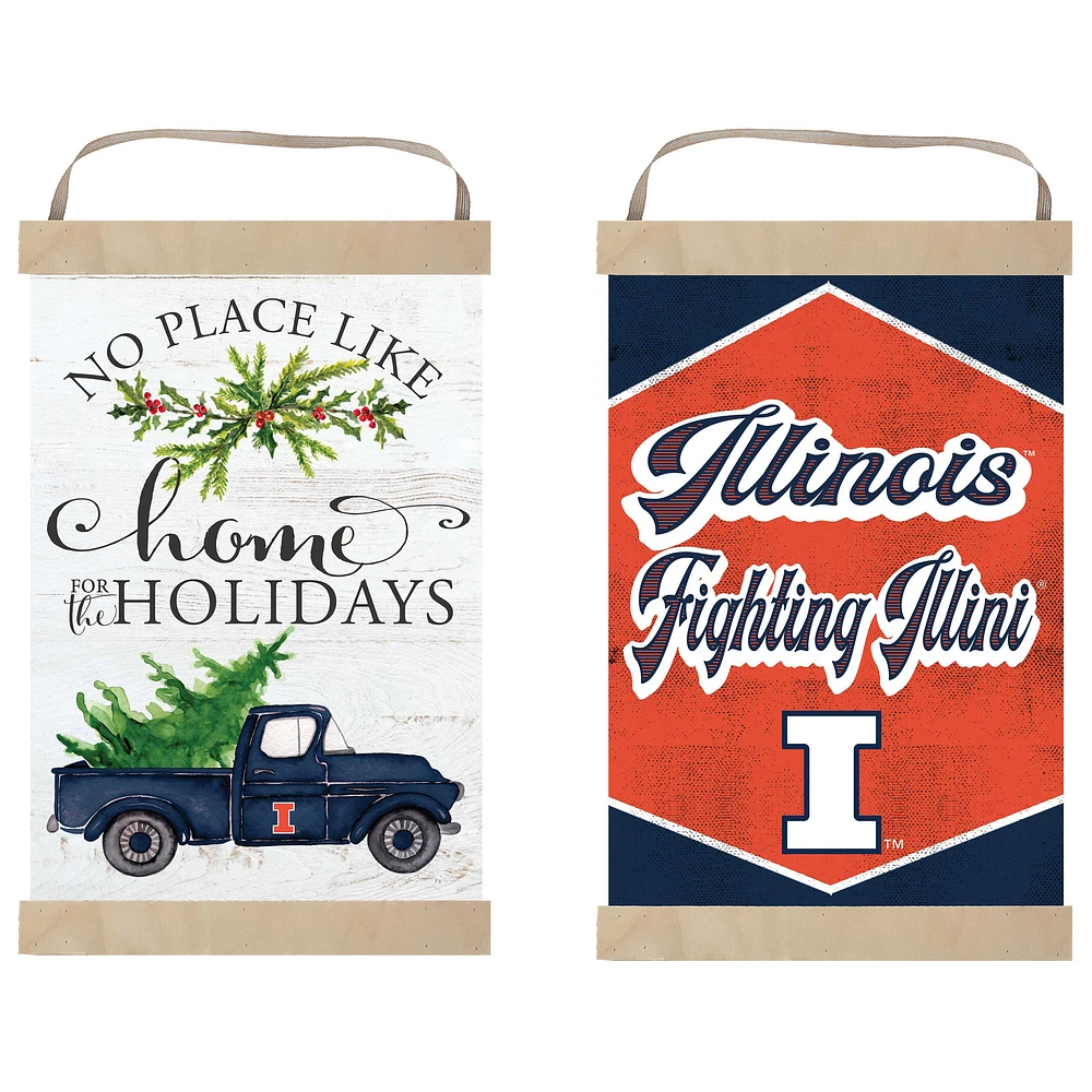 Illinois Fighting Illini 12" x 20" Reversible Banner Sign