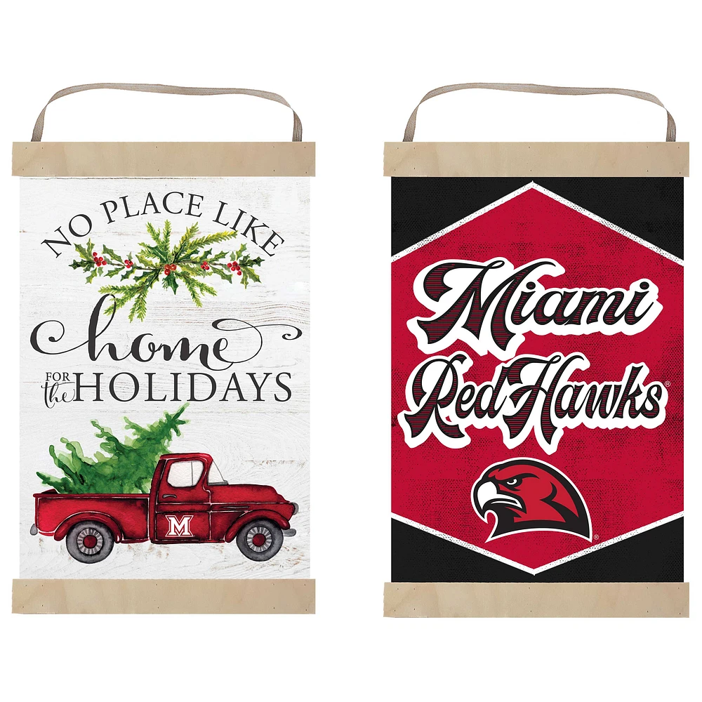 Miami University RedHawks 12" x 20" Reversible Banner Sign