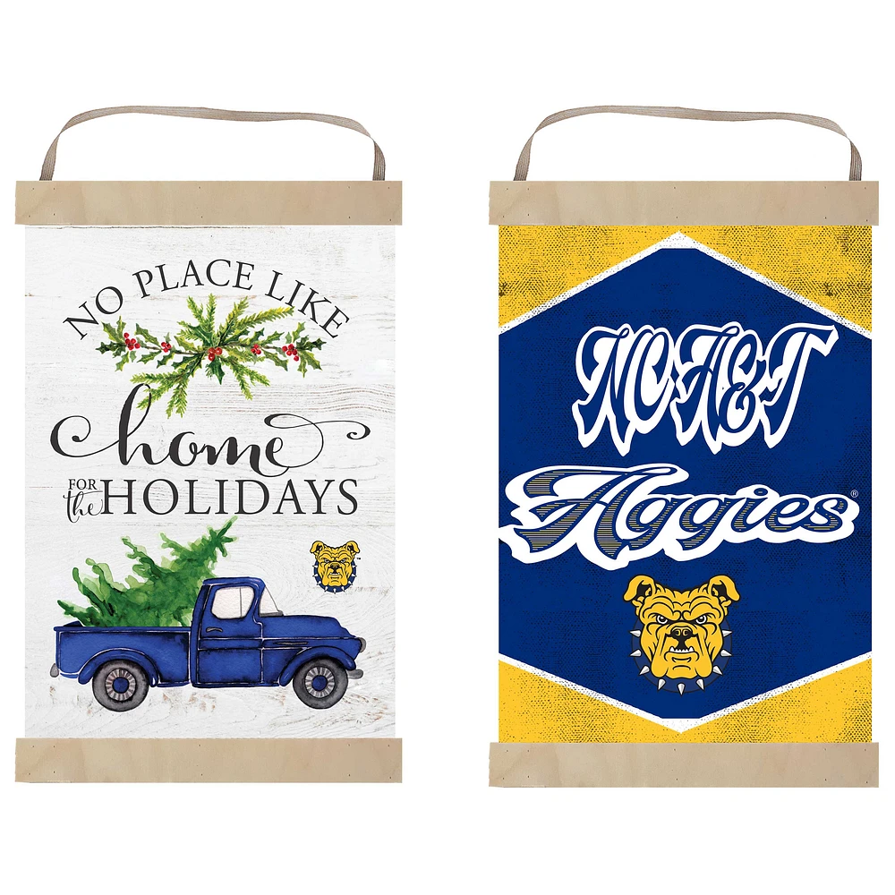 North Carolina A&T Aggies 12" x 20" Reversible Banner Sign