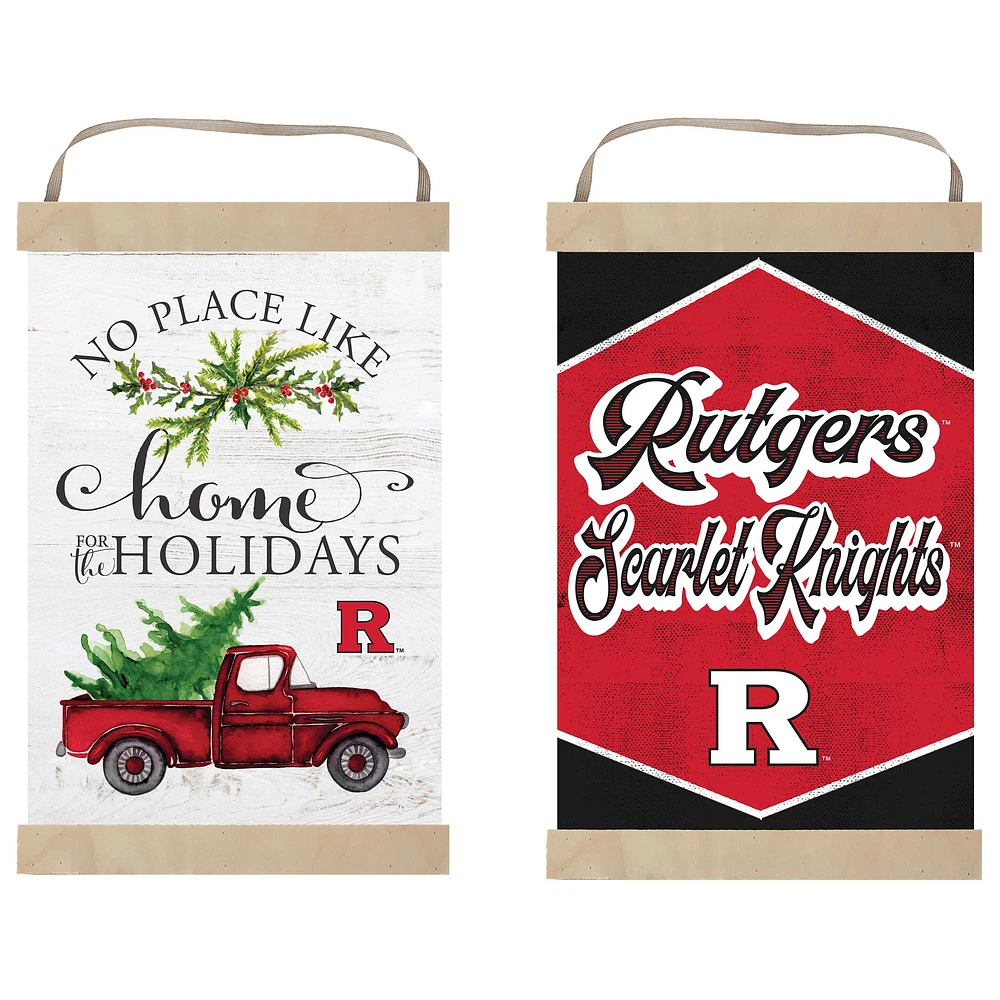 Rutgers Scarlet Knights 12" x 20" Reversible Banner Sign