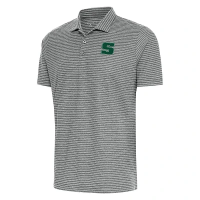 Men's Antigua Heather Gray/White Slippery Rock Pride Esteem Polo