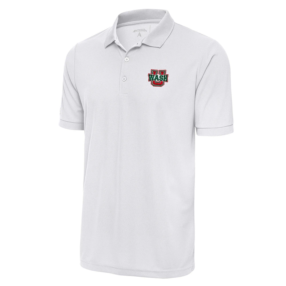 Men's Antigua White WashU Legacy Pique Polo