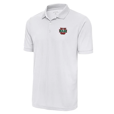 Men's Antigua White WashU Legacy Pique Polo