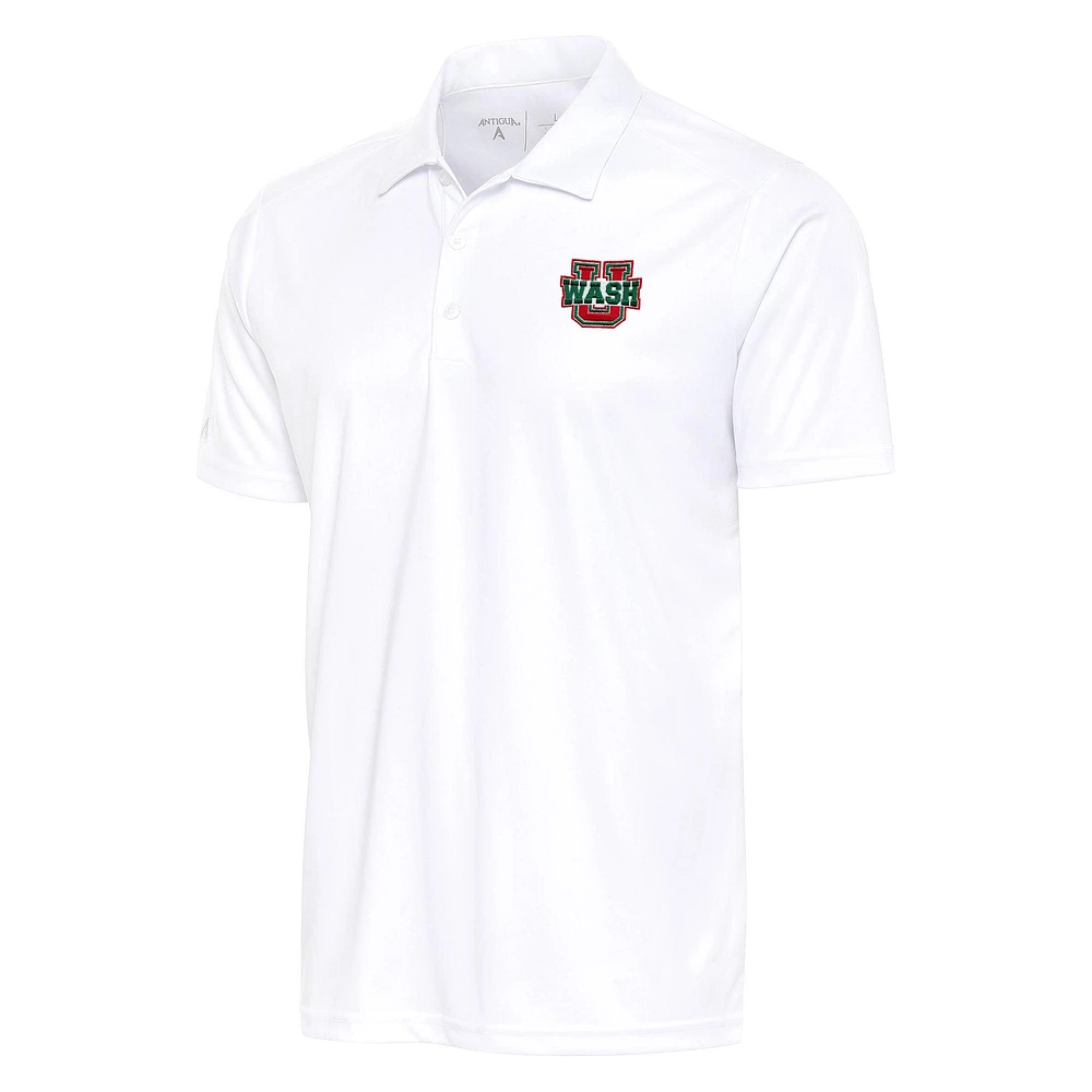 Men's Antigua White WashU Big & Tall Tribute Polo