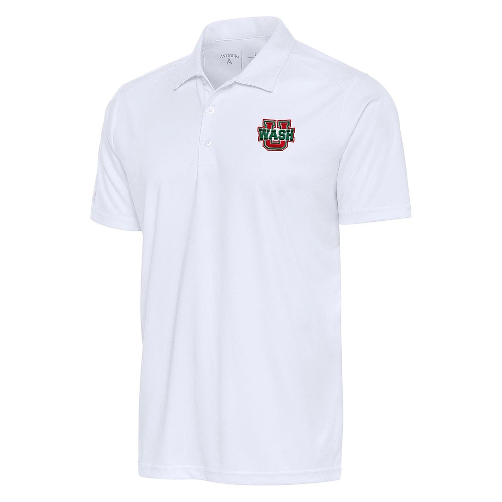 Men's Antigua White WashU Tribute Polo