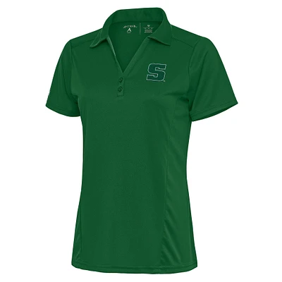 Women's Antigua Green Slippery Rock Pride Tribute Polo