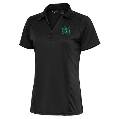 Women's Antigua Charcoal Slippery Rock Pride Tribute Polo