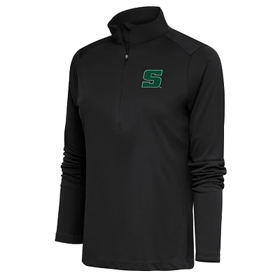 Women's Antigua Charcoal Slippery Rock Pride Tribute Half-Zip Pullover Top