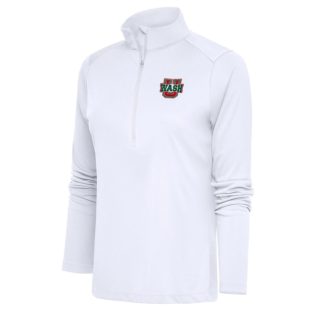Women's Antigua WashU Tribute Half-Zip Pullover Top