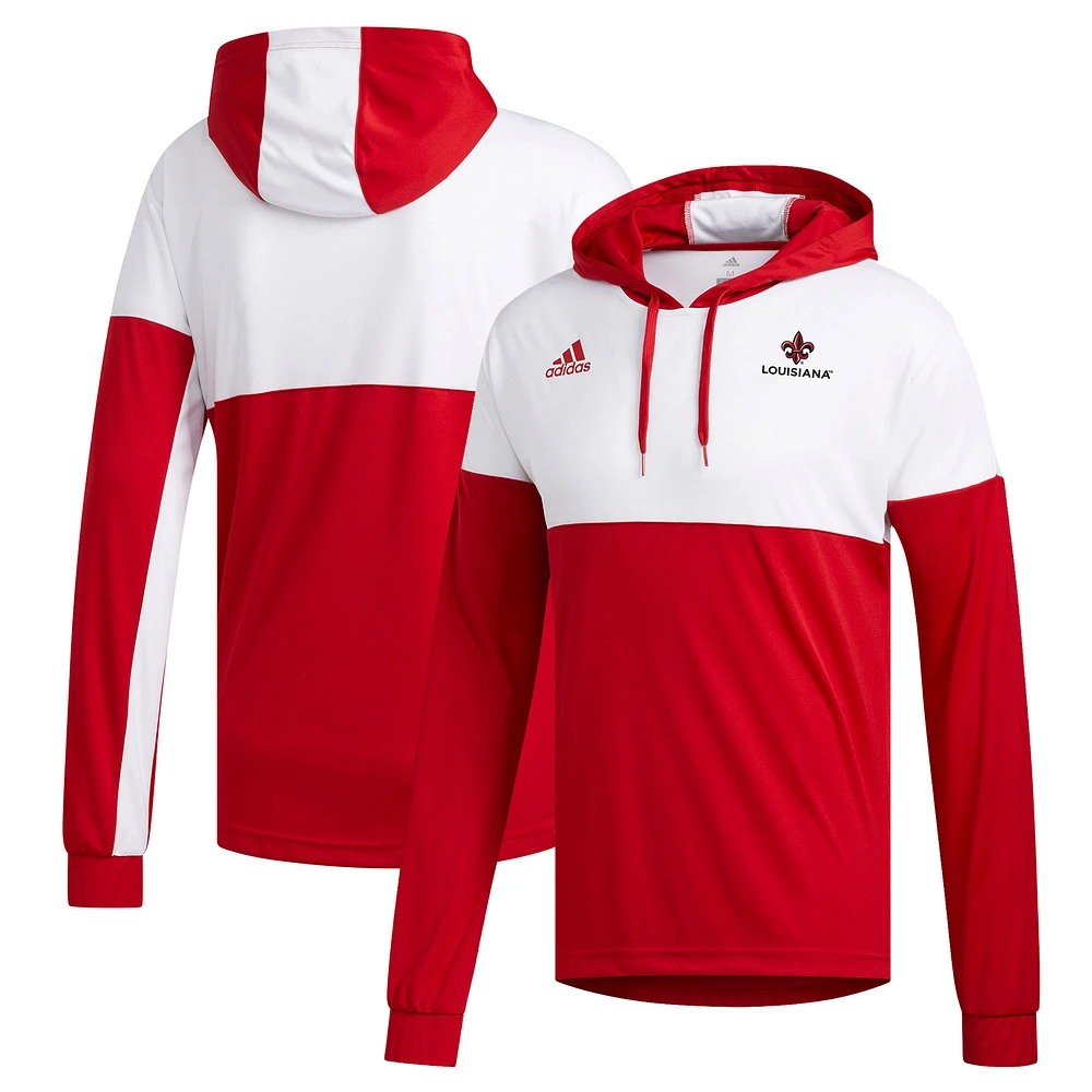 Men's adidas Cardinal Louisiana Ragin' Cajuns Sideline Legend Shooter Pullover Hoodie