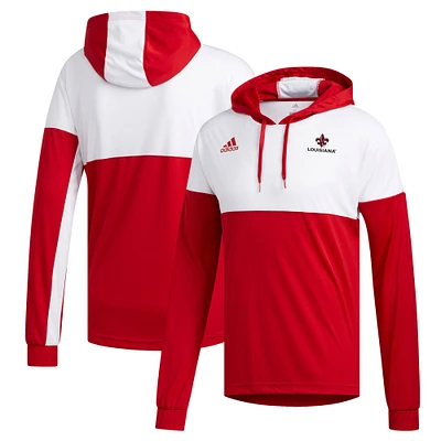 Men's adidas Cardinal Louisiana Ragin' Cajuns Sideline Legend Shooter Pullover Hoodie