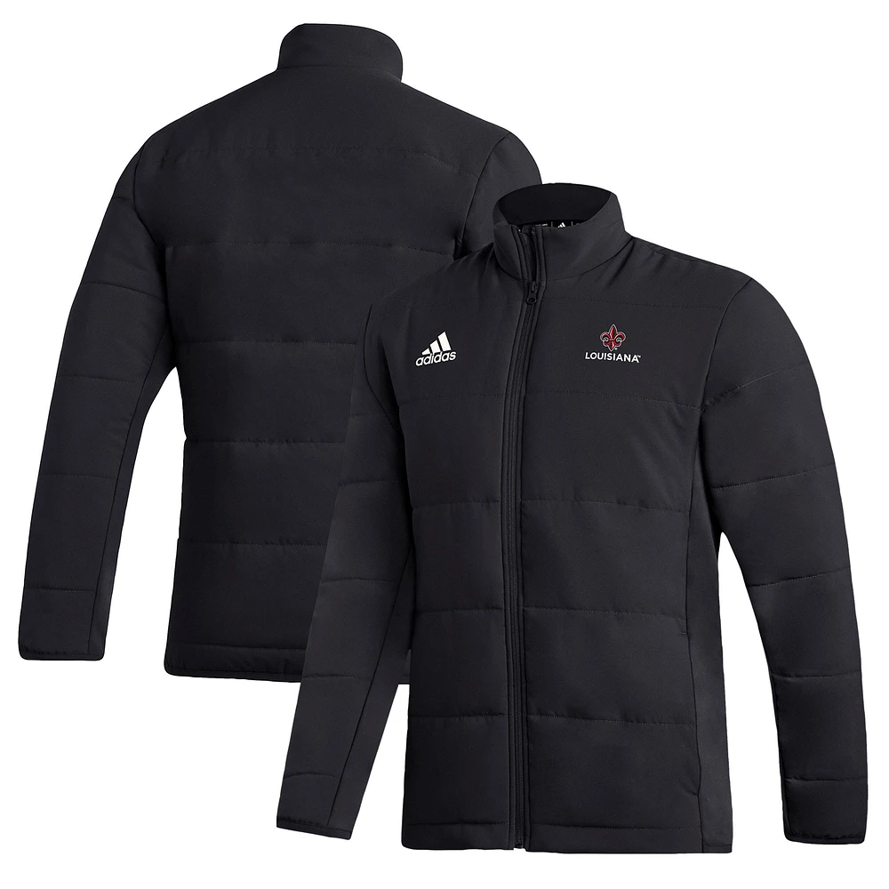 Men's adidas Black Louisiana Ragin' Cajuns Sideline Midweight Full-Zip Jacket