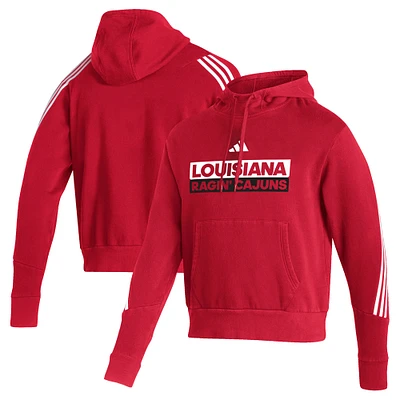 Men's adidas Cardinal Louisiana Ragin' Cajuns Sideline Fashion Pullover Hoodie