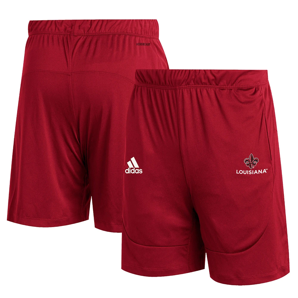 Men's adidas Cardinal Louisiana Ragin' Cajuns Sideline21 Knit Shorts
