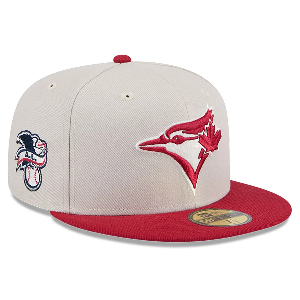 Men's New Era Khaki/Red Toronto Blue Jays 2024 Fourth of July 59FIFTY Fitted Hat