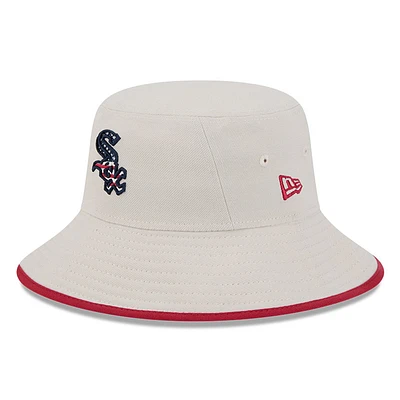 Men's New Era Khaki Chicago White Sox 2024 Fourth of July Bucket Hat