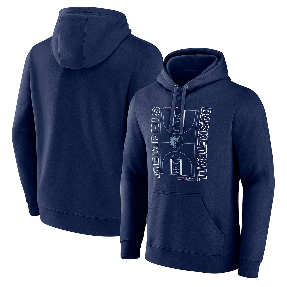 Men's Navy Memphis Grizzlies Michelob Ultra Full Court Pullover Hoodie
