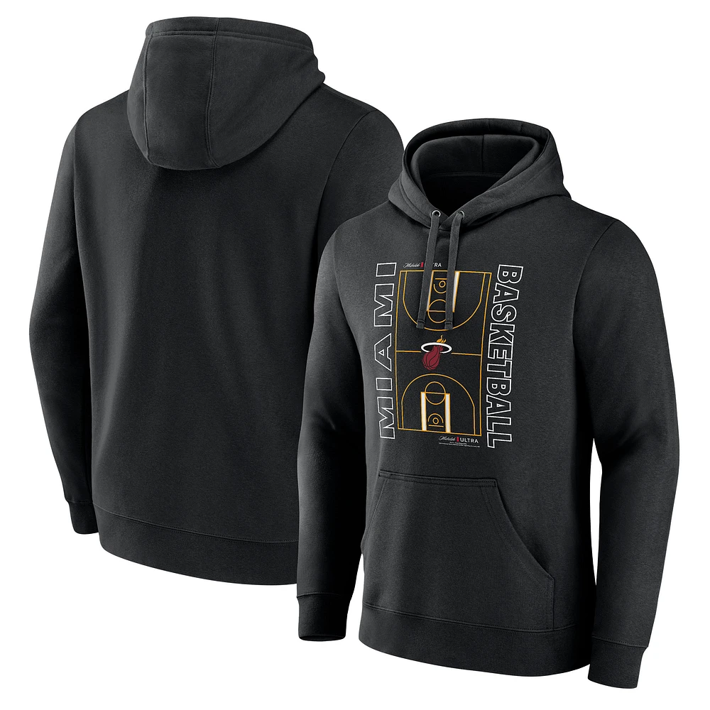 Men's Black Miami Heat Michelob Ultra Full Court Pullover Hoodie