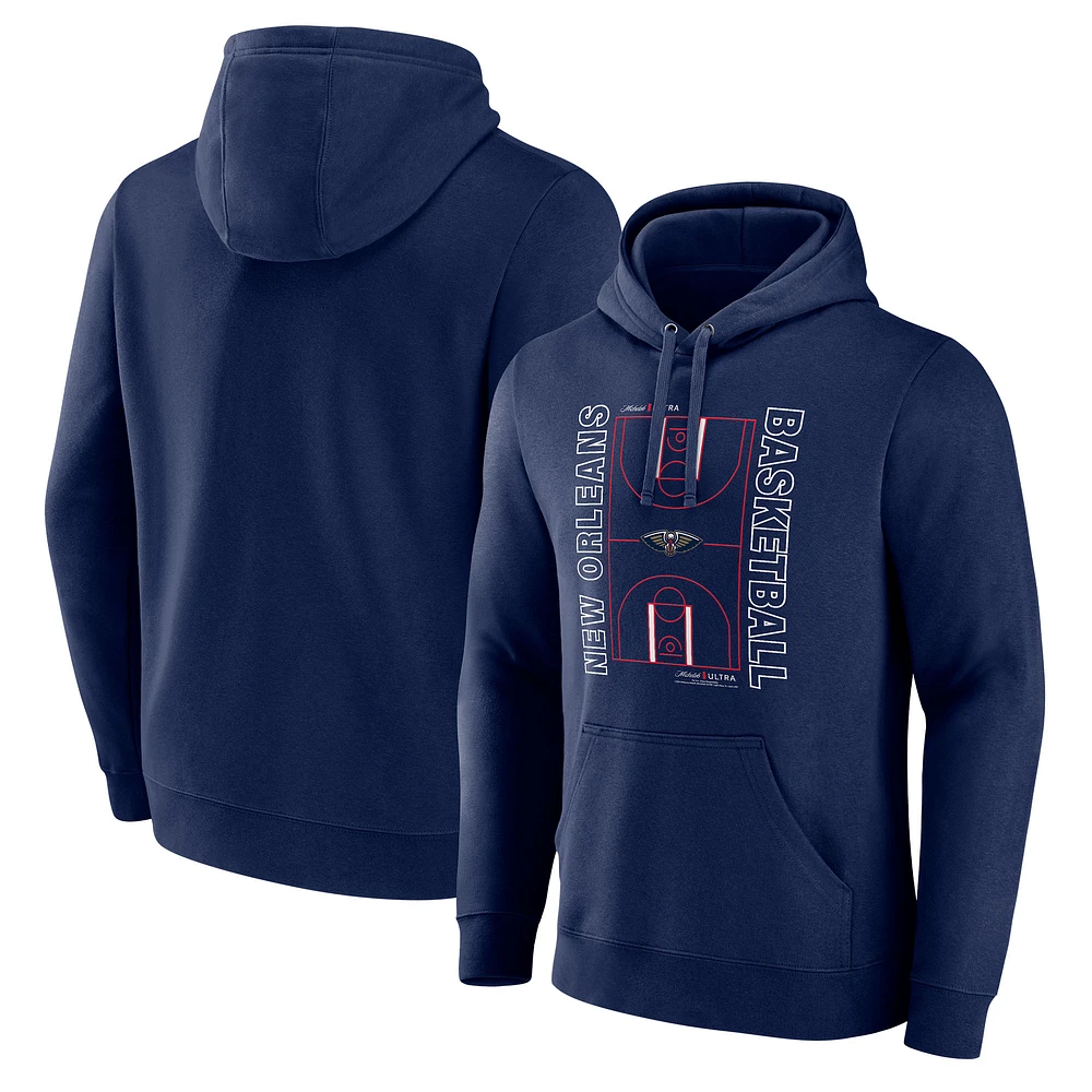 Men's Navy New Orleans Pelicans Michelob Ultra Full Court Pullover Hoodie