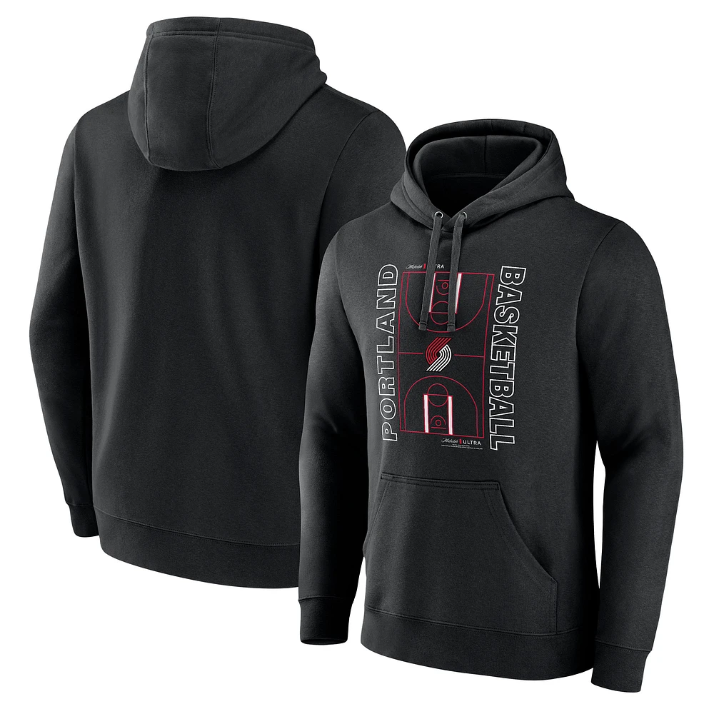 Men's Black Portland Trail Blazers Michelob Ultra Full Court Pullover Hoodie